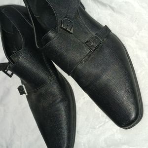 Calvin Klein Men's Square Toe Leather Dress Shoes